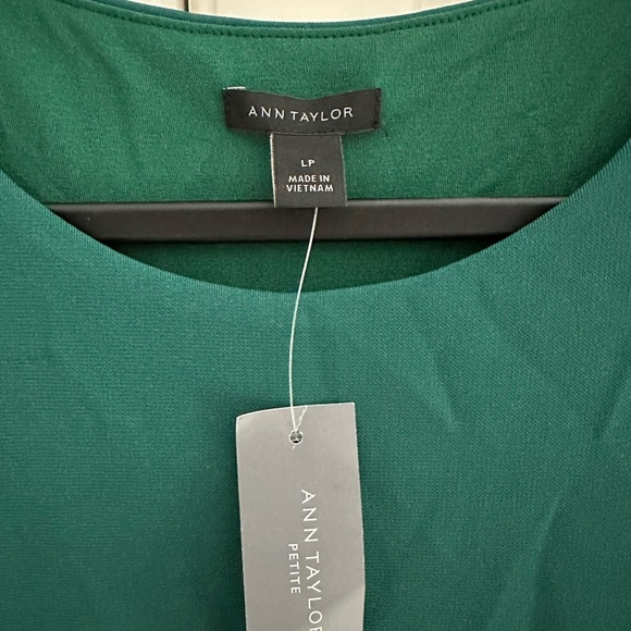 NWT Ann Taylor Emerald Green dress Large Petite - Picture 2 of 5